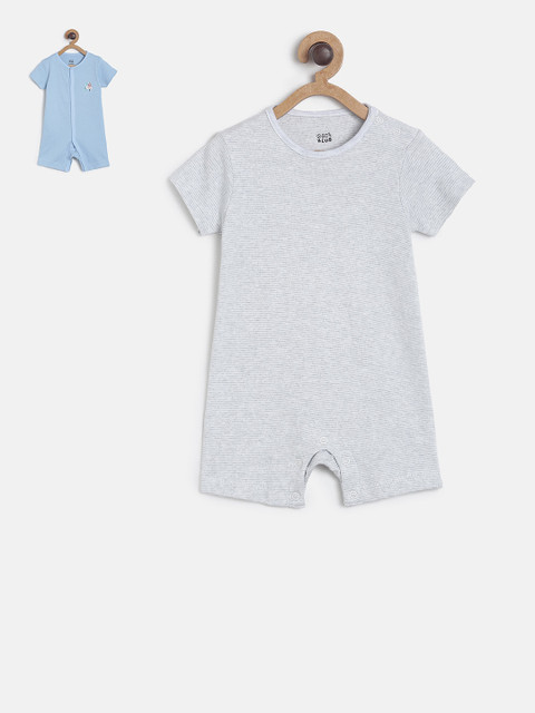 

MINI KLUB Infants Boys Pack Of 2 Rompers, Blue