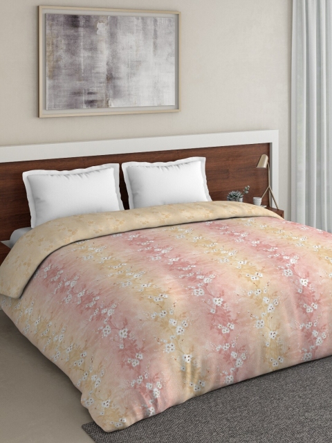 

DDecor Pink & Beige Floral Mild Winter 150 GSM Double Bed Dohar
