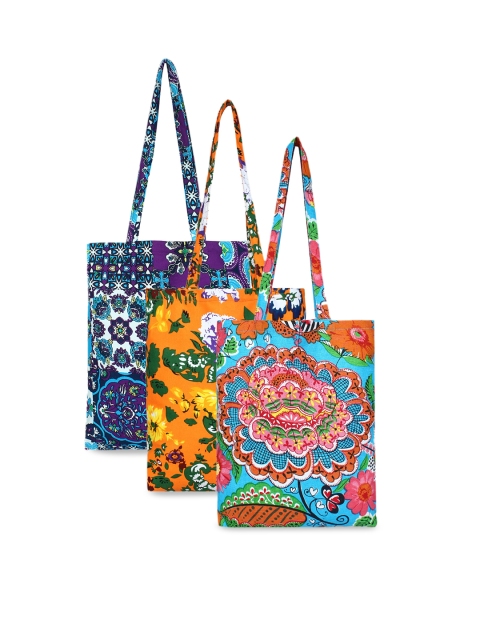 

Anekaant Set of 3 Multicoloured Printed Tote Bags, Multi