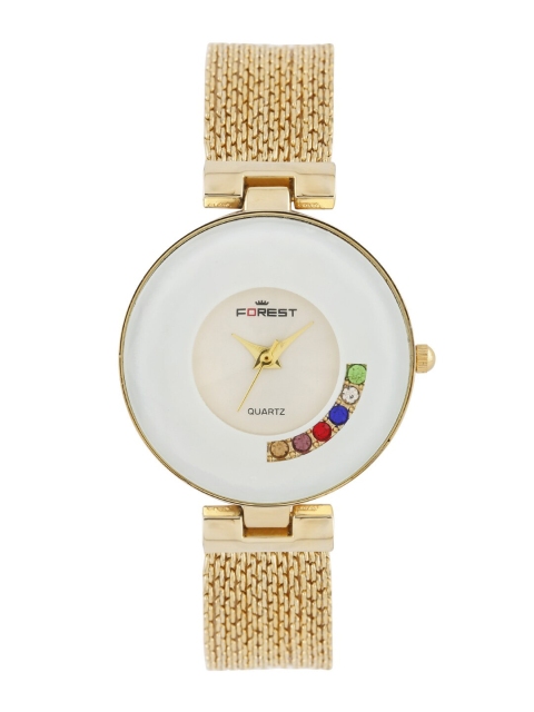 

FOREST Women Gold-Toned Analogue Watch FR-10901-RGDWT