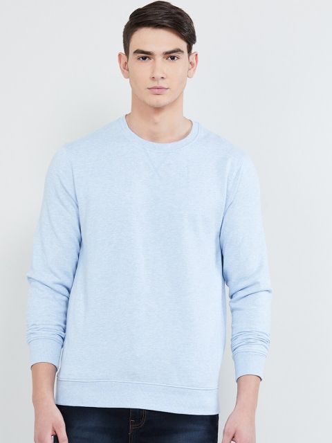 

max Men Blue Solid Sweatshirt