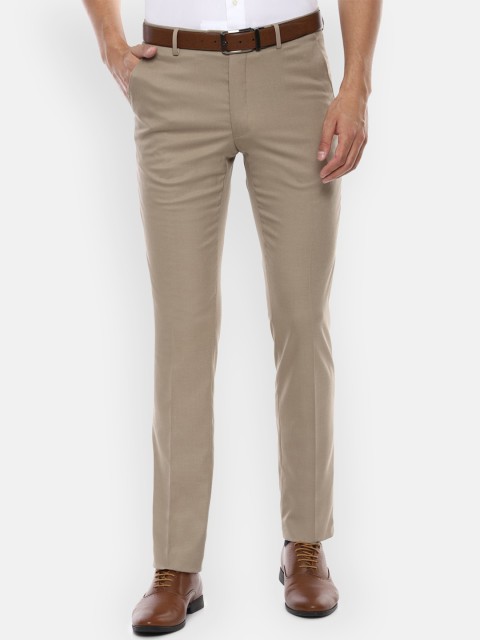 

Van Heusen Men Beige Slim Fit Solid Formal Trousers