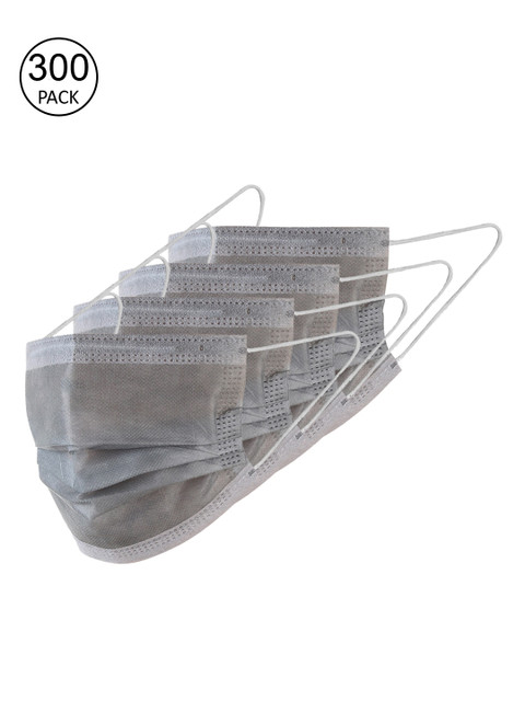

London Fashion Adults Pack of 300 Grey 3-Layer Ultrasonic Surgical Masks 