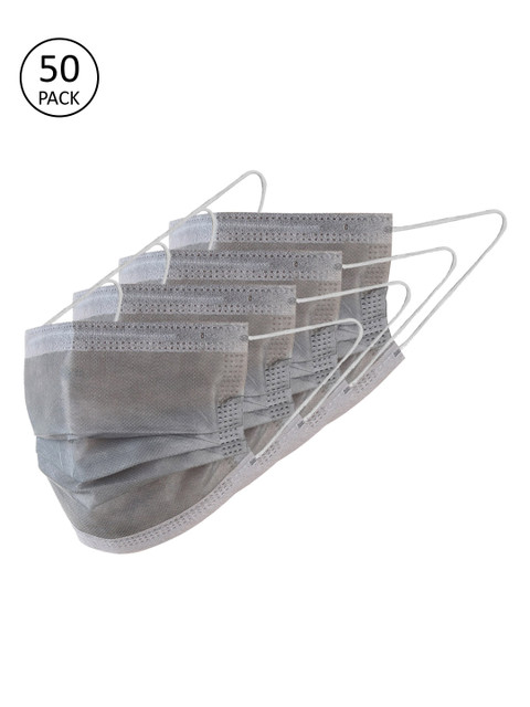 

London Fashion Adults Pack of 50 Grey 3-Layer Ultrasonic Surgical Masks