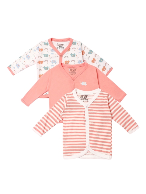 BUMZEE Infant Unisex Kids Pack Of 3 Jhablas Peb3084, Pink