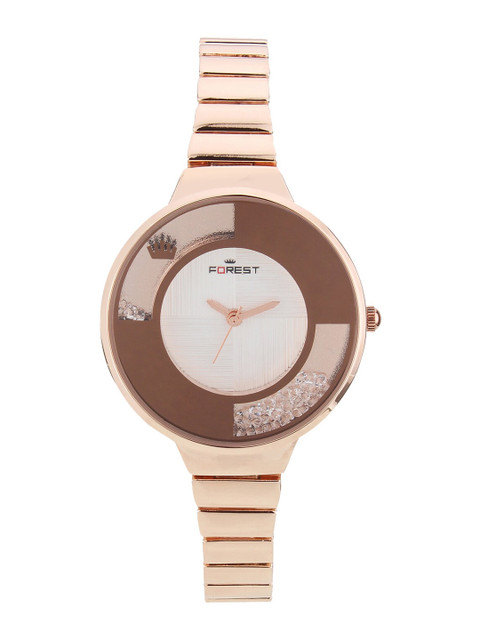 

FOREST Women White & Rose Gold Analogue Watch FR-470-CR