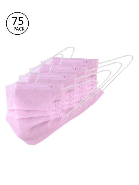 

LONDON FASHION hob Adults Pink 75 Pcs 3-Ply Ultrasonic Disposable Masks