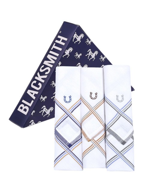 

Blacksmith Men Pack Of 3 Handkerchief Accessory Gift Set, White