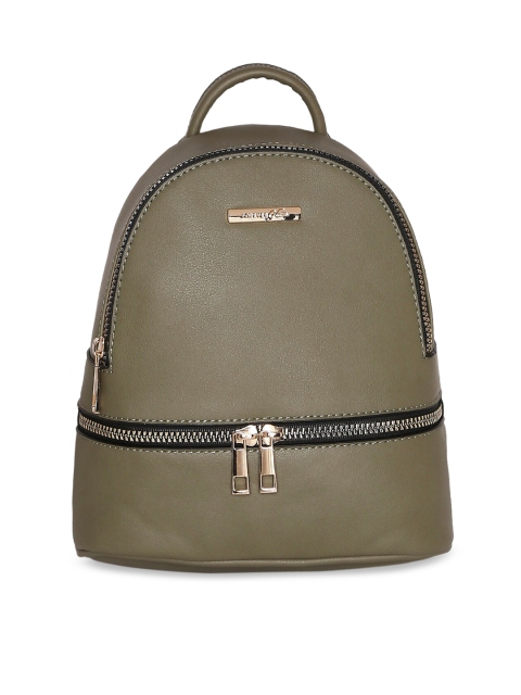 

Forever Glam by Pantaloons Women Olive Green Solid Backpack