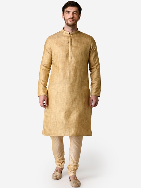 

TABARD Men Beige Solid Kurta with Pyjamas