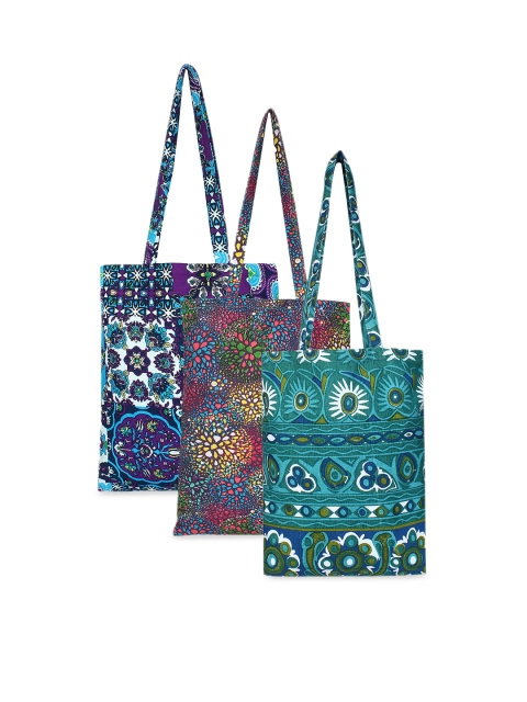 

Anekaant Multicoloured Pack of 3 Printed Tote Bag, Multi