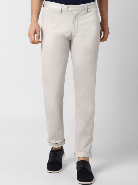 

Peter England Casuals Men Beige Slim Fit Solid Regular Trousers