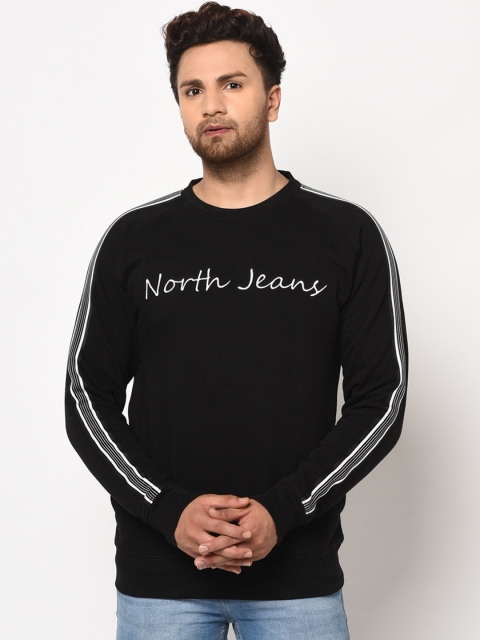 

98 Degree North Men Black Printed Sweatshirt