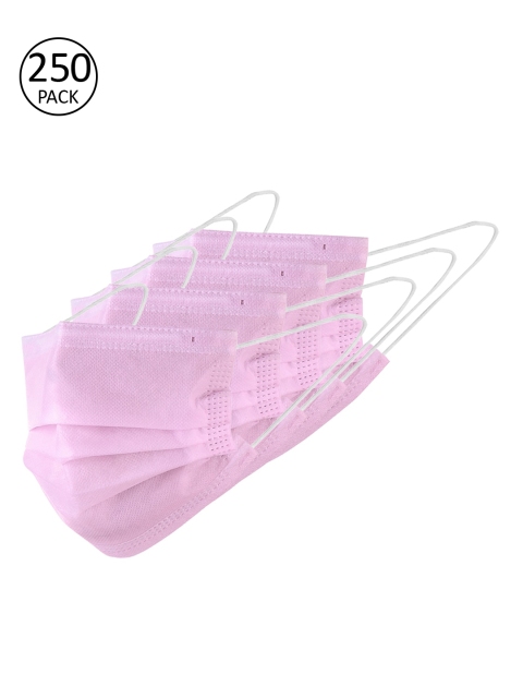 

London Fashion Unisex Pack of 250 Pink 3-Layer Ultrasonic Surgical Masks