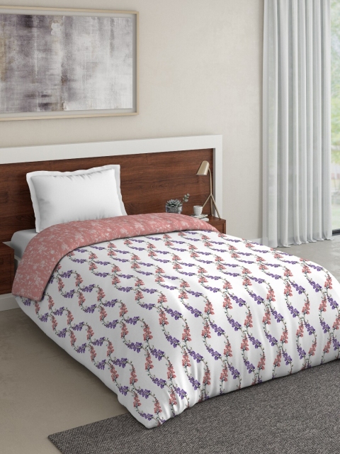 

DDecor White & Pink Floral Mild Winter 150 GSM Single Bed Dohar