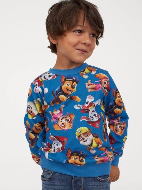 

H&M Boys Blue & Red Printed Sweatshirt