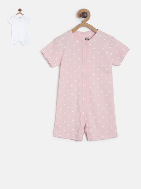 

MINI KLUB Infants Girls Pack Of 2 Rompers, White