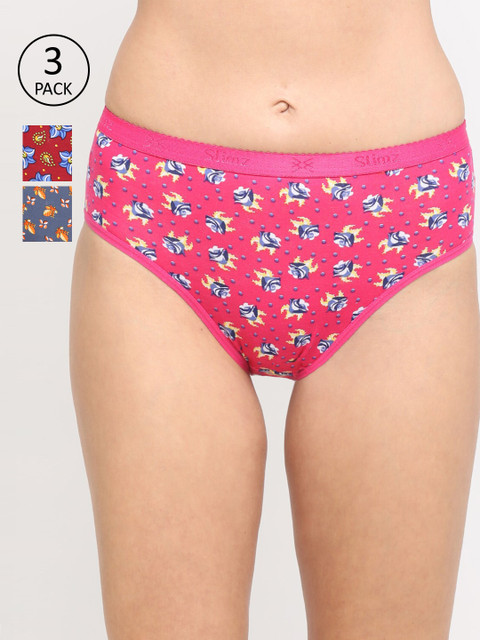 

DDIXCY SCOTT Slimz Women Assorted Pack Of 3 Printed Briefs