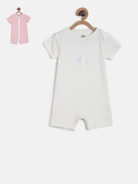 

MINI KLUB Infants Girls Pack Of 2 Rompers, Pink