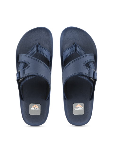 

Adda Men Navy Blue Solid Thong Flip-Flops