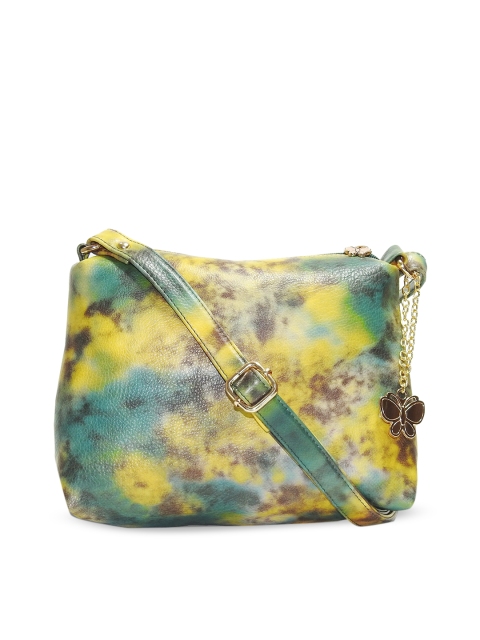 

Butterflies Yellow & Green Printed Sling Bag