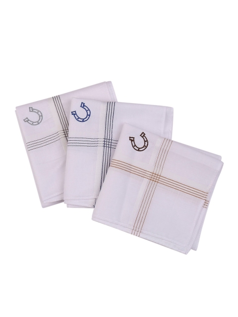 

Blacksmith Men Pack Of 9 White Solid Handkerchief Accessory Gift Set