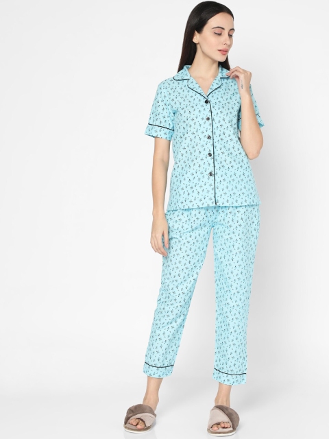 

Smarty Pants Women Blue Printed Night suit