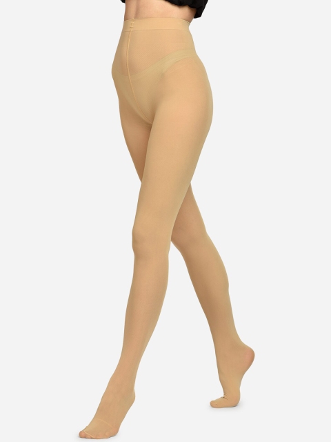 

ToniQ Women Nude-Colored Solid Semi-Sheer Stockings