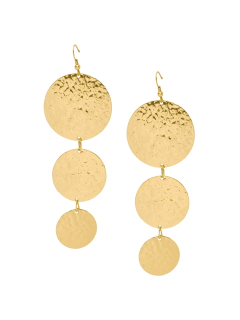 

INDYA Gold-Plated Circular Drop Earrings