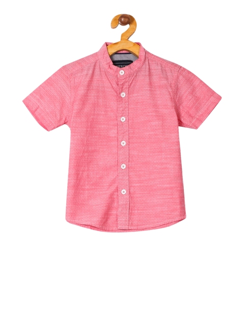 

Cherokee Boys Pink Regular Fit Solid Casual Shirt