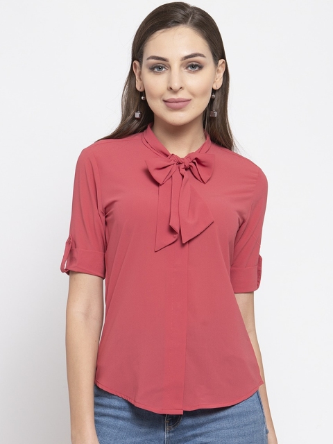 

klauressa Women Pink Solid Top