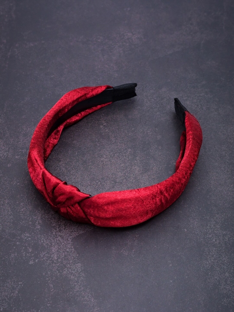 

Golden Peacock Women Red Satin Lace Hairband