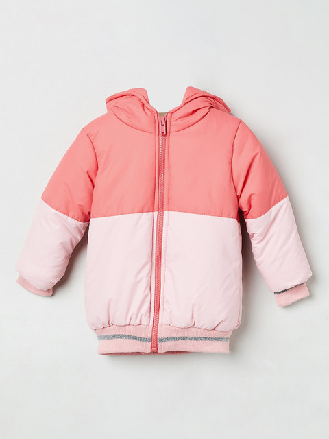 

max Girls Pink Colourblocked Padded Jacket