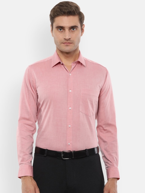 

Van Heusen Men Pink Slim Fit Solid Formal Shirt
