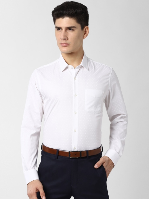 

Peter England Men White Slim Fit Printed Formal Shirt
