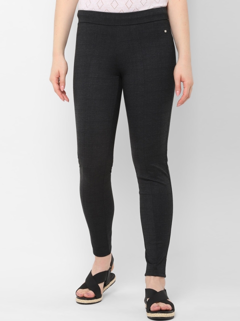 

Allen Solly Woman Grey Regular Fit Checked Regular Trousers