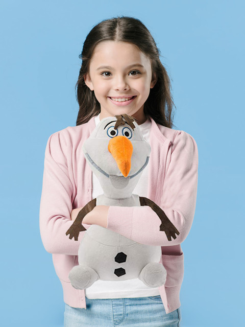 

Dimpy Stuff Kids White & Yellow Olaf Stuffed Soft Plush Big Toy