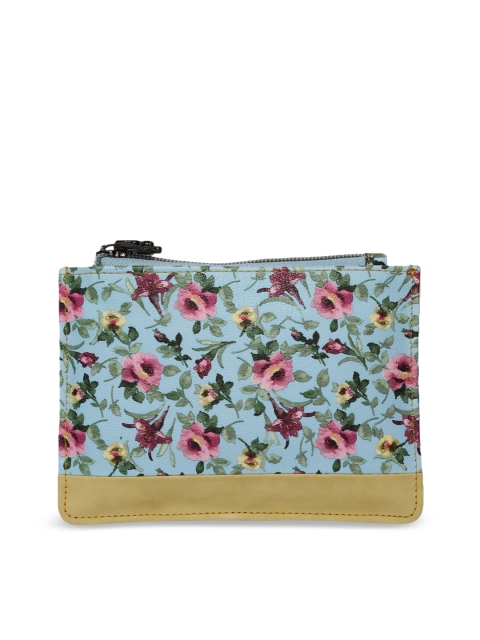 

Butterflies Women Blue & Green Printed Zip Around Wallet