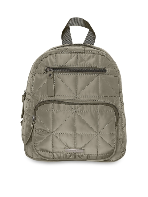 

Forever Glam by Pantaloons Women Olive Green Solid Backpack