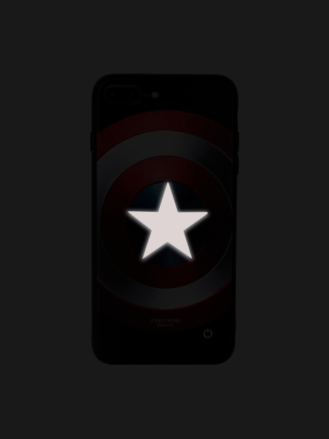 

macmerise Red & White Classic Captain Shield Lumous iPhone 7 Plus Cover