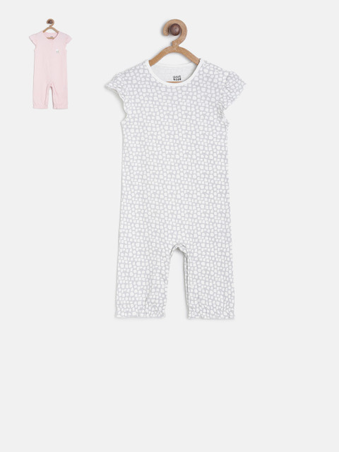 

MINI KLUB Newborn Girls Pack Of 2 Rompers, Pink