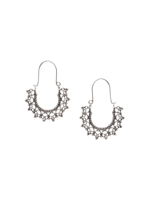 

INDYA Silver-Plated Circular Hoop Earrings