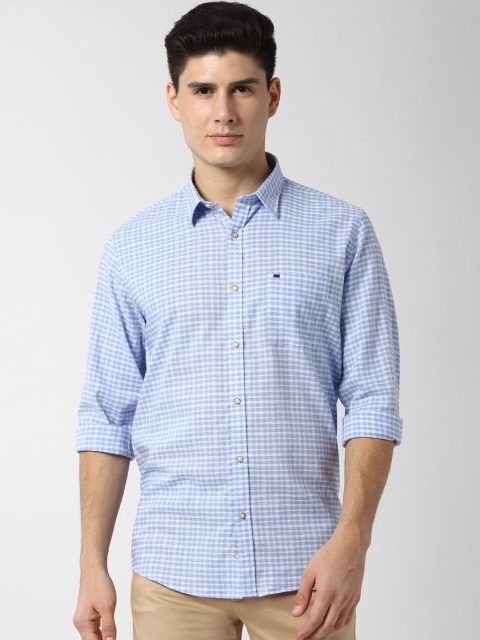 

Peter England Casuals Men Blue Slim Fit Checked Casual Shirt