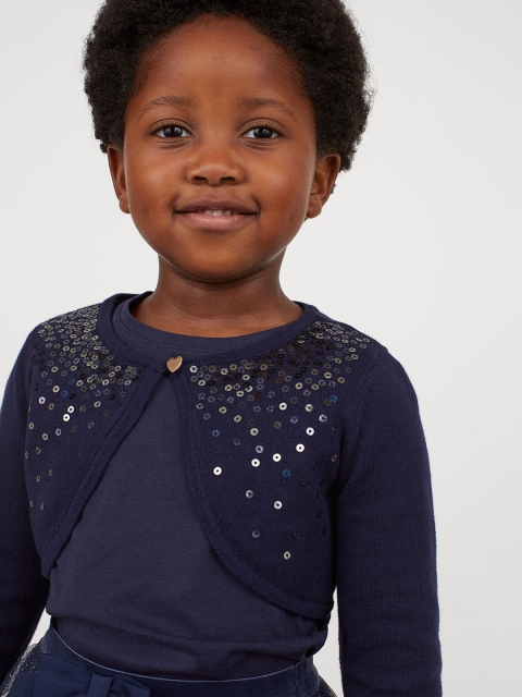 

H&M Girls Blue Sequined Bolero