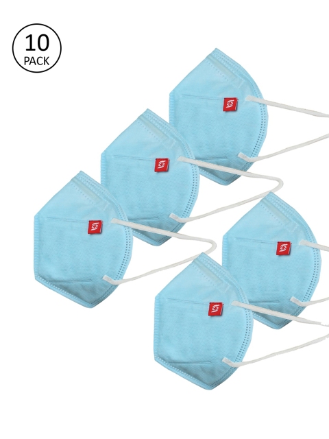 

Swiss Design Adults Pack Of 10 Blue 5-Ply Anti-Pollution Disposable N95 Masks