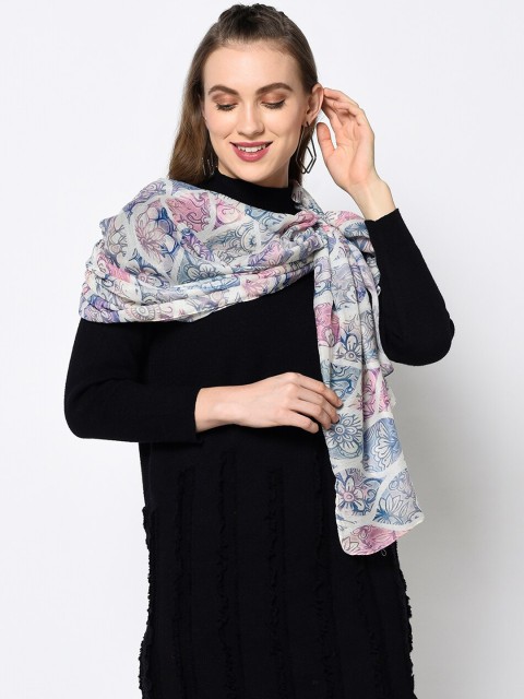 

J Style Women Off-White Printed Stole