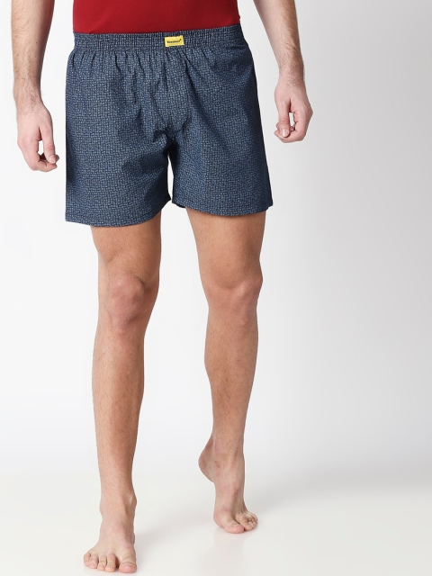 

Bewakoof Men Blue Printed Boxers 278014