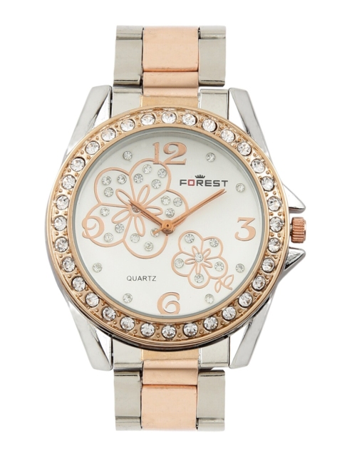 

FOREST Women White & Silver-Toned Analogue Watch FR-20834F03-CR