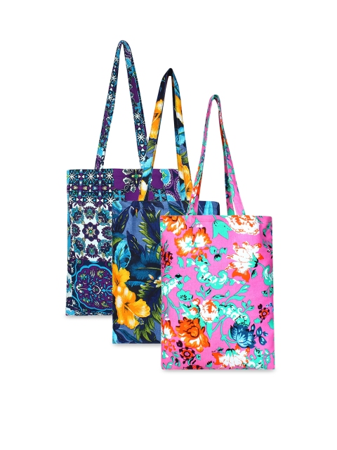 

Anekaant Pack Of 3 Multicoloured Printed Tote Bags, Multi