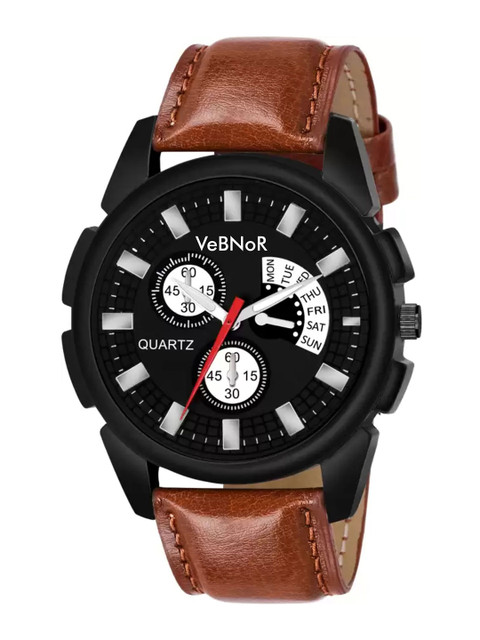 

VeBNoR Boys Black & Brown Analogue Watch WT 509